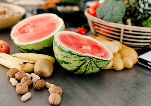 Bild Obts und Gemüse in der Küche - vegane Ernährung